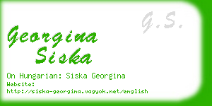 georgina siska business card